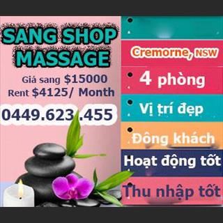 Sang shop massage vùng Cremorne, NSW, sang giá $15000
