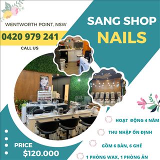Shop nail vùng Wentworth Point, cạnh khu trung tâm, nhiều shop