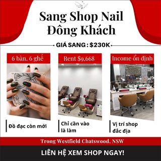 Sang shop nail rent rẻ, đông khách trong Westfield Chatswood