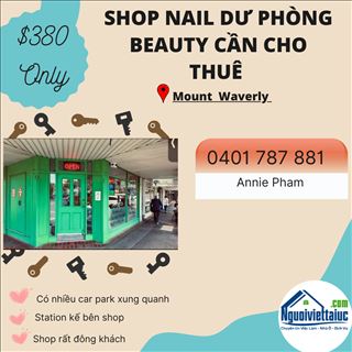 Shop Nail dư phòng beauty cần cho thuê