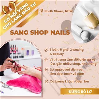 Sang shop nails đông khách, vị trí trung tâm đối diện ga xe lửa